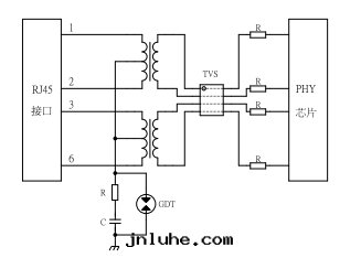 百兆(zhào)以(yǐ)太网(wǎng)口防護方(fāng)案(àn)二